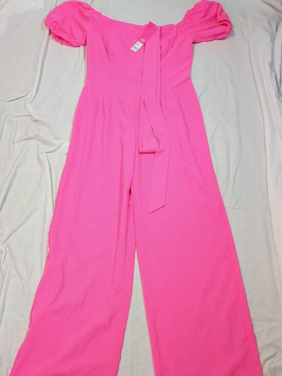 Lilly Pulitzer Pants - Lilly Pulitzer/Jumpsuit/Womens 6/Pink Isle Jada Off Shoulder Resort Vacation Chi
